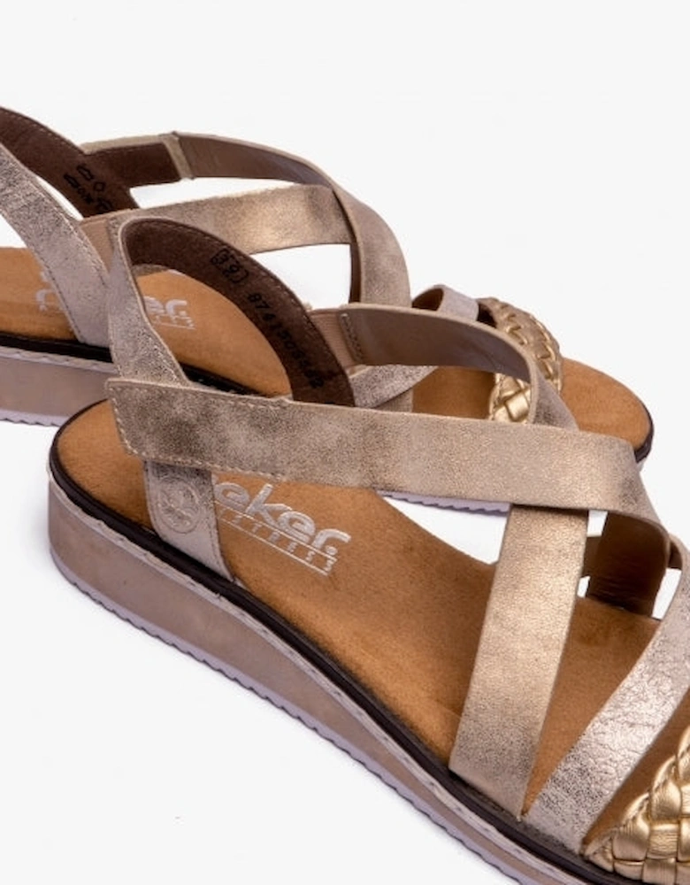 V3663-90 Womens Sandals Gold