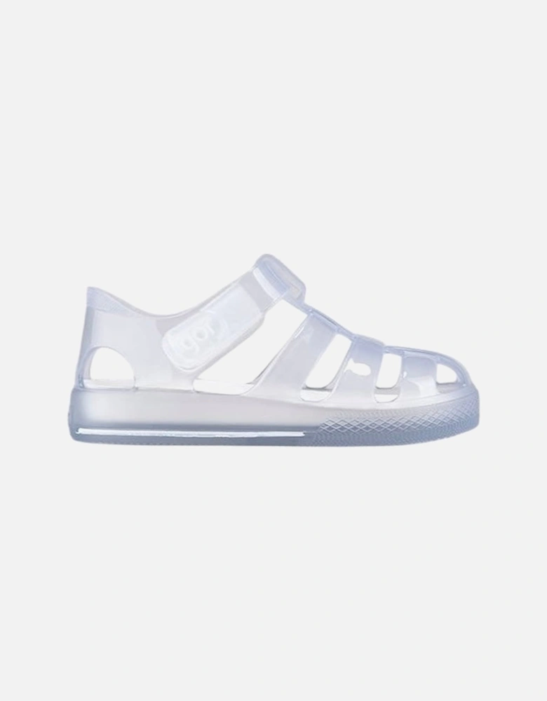 Clear Velcro Strap Jelly Sandals