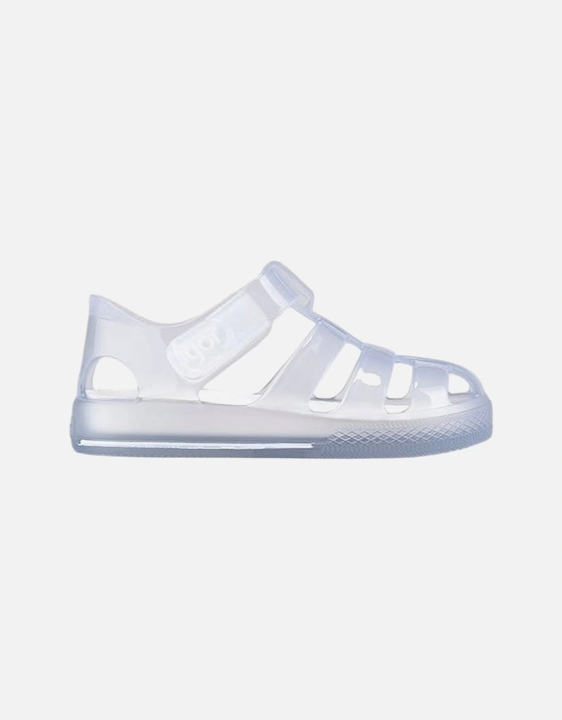 Clear Velcro Strap Jelly Sandals