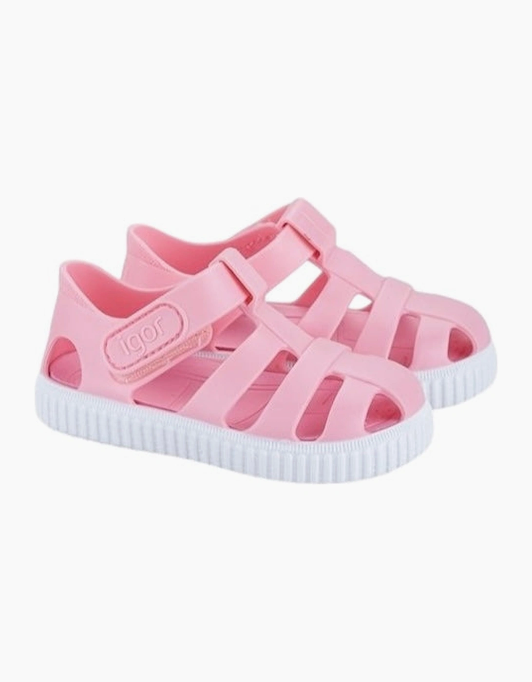 Igor Girl's Girls Pale Pink Velcro Strap Jelly Sandals - Size: 4
