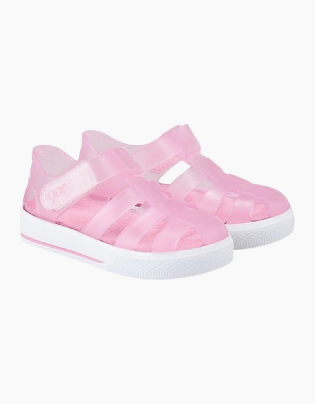 Igor Girl's Girls Pale Pink Velcro Strap Jelly Sandals - Size: 5.5