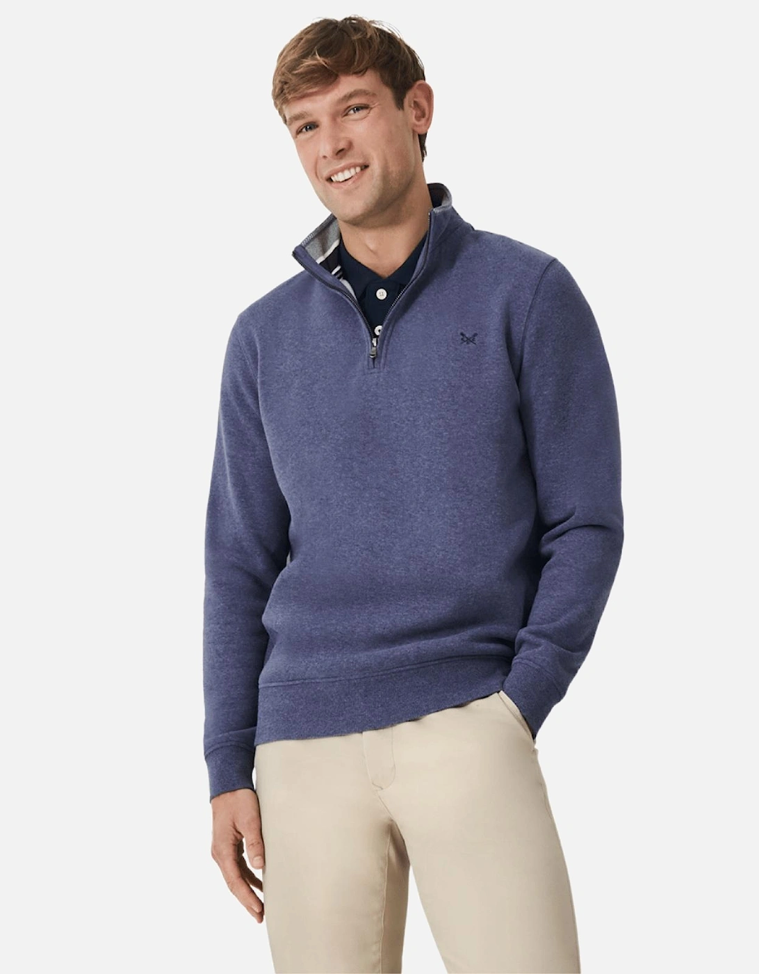 Mens Classic Half Zip Sweatshirt, 2 of 1