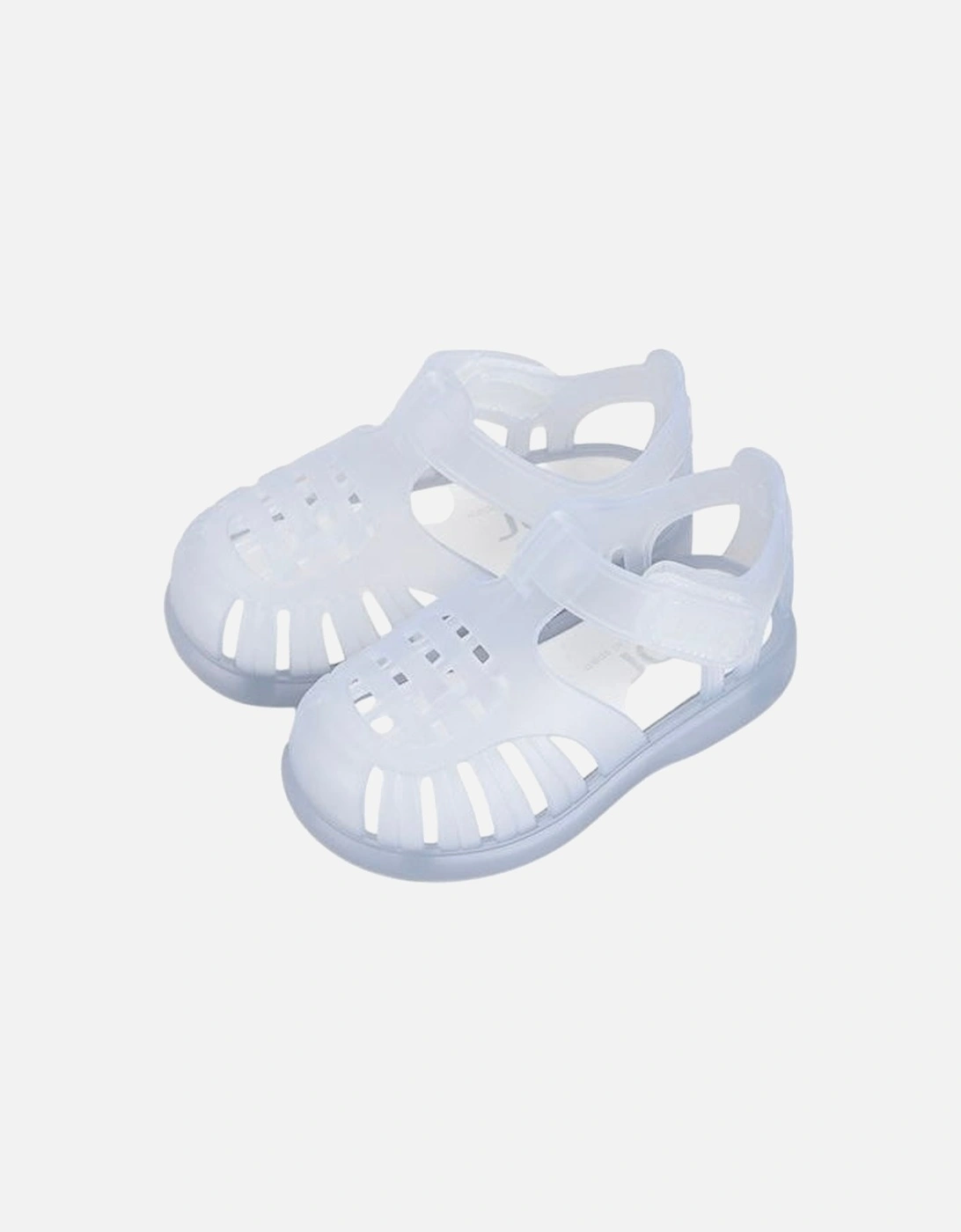 Clear Velcro Strap Tobby Sandals