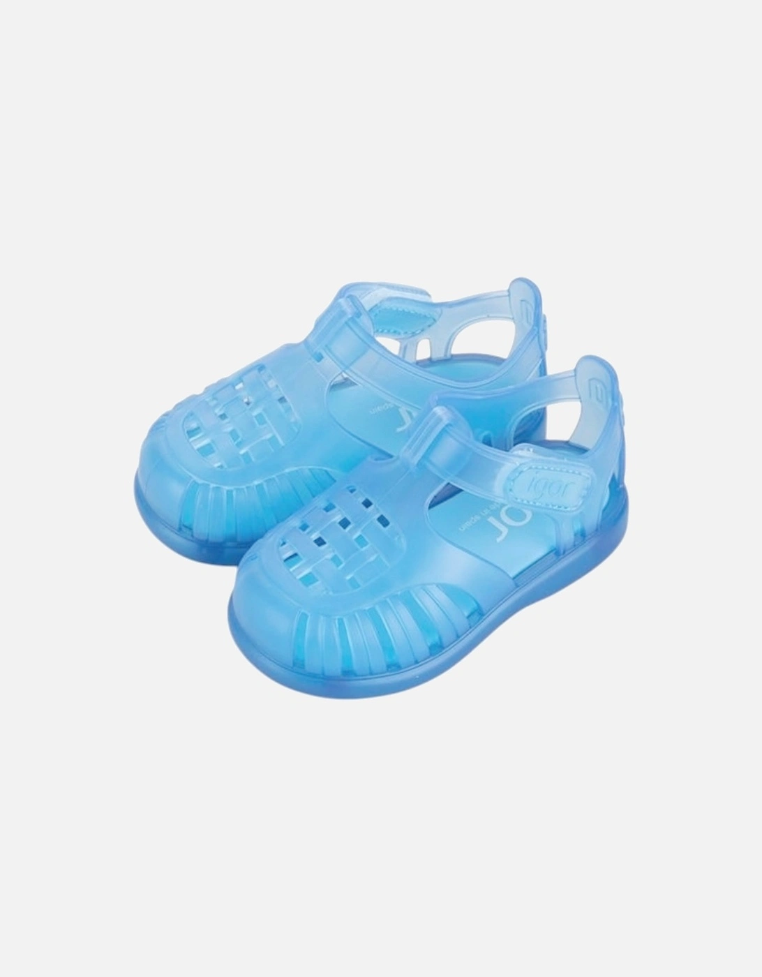 Boys Pale Blue Velcro Strap Tobby Sandals