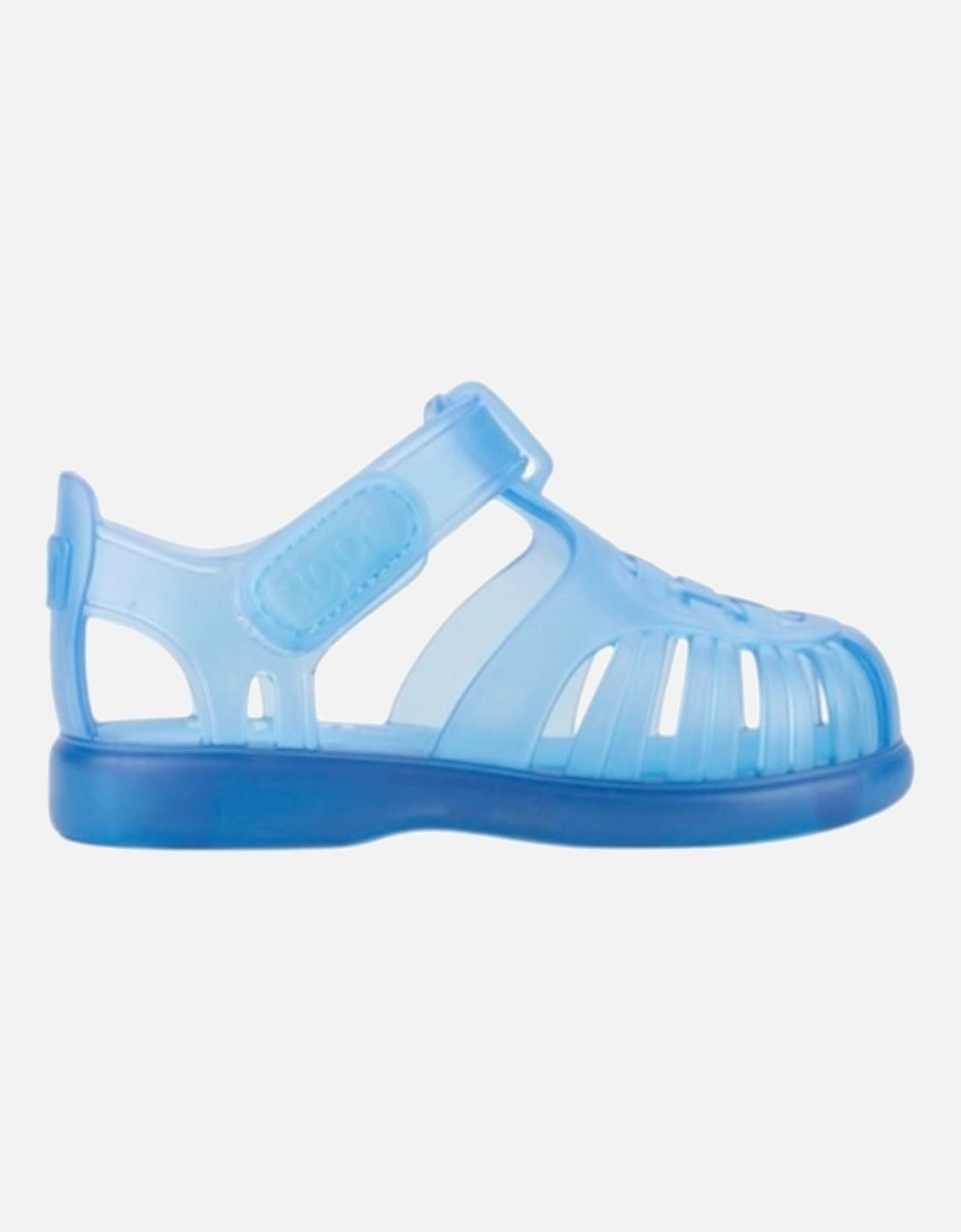 Boys Pale Blue Velcro Strap Tobby Sandals