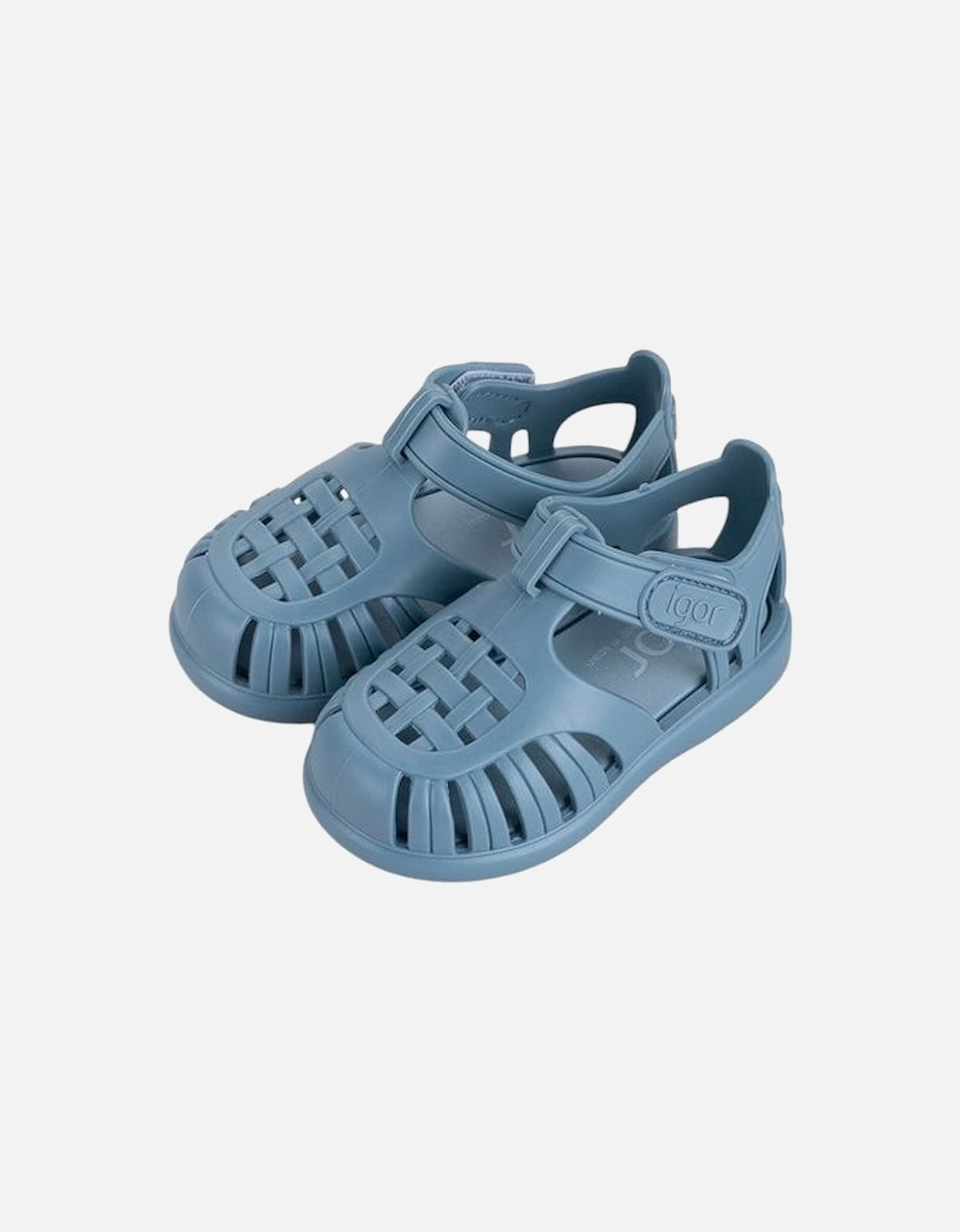 Boys Ocean Blue Velcro Strap Tobby Sandals