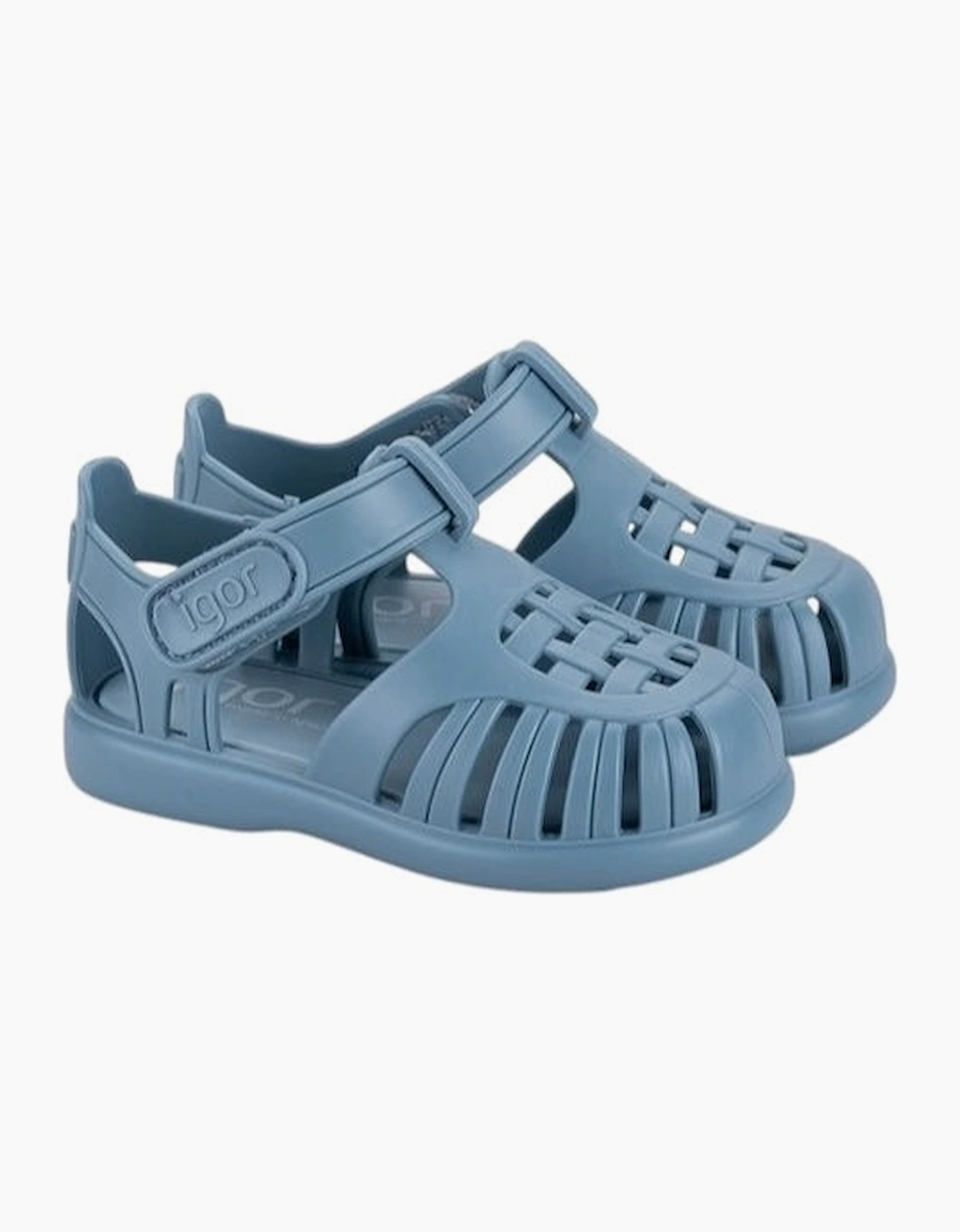 Igor Boy's Boys Ocean Blue Velcro Strap Tobby Sandals - Size: 4