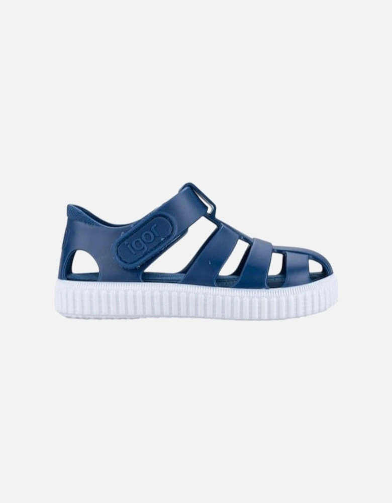 Boys Navy Velcro Strap Jelly Sandals