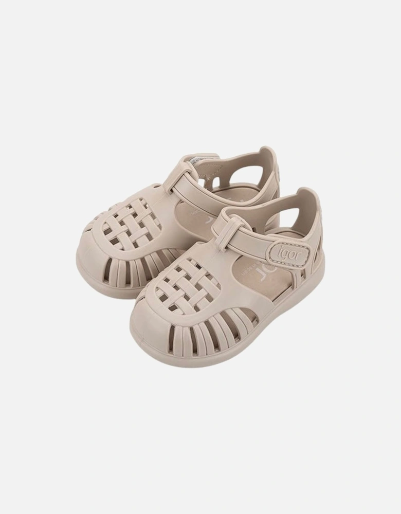 Stone Velcro Strap Tobby Sandals