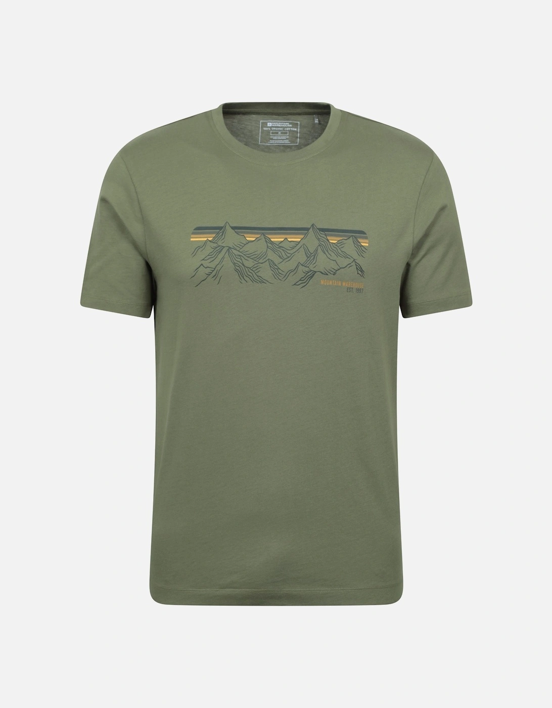 Mens Mountain Stripes T-Shirt, 5 of 4