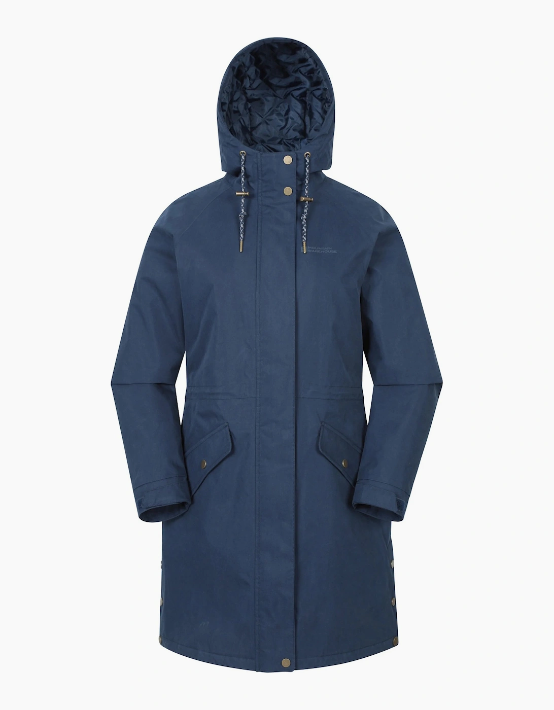 Women's Mountain Warehouse Womens/Ladies Polperro Lightweight Padded Waterproof Jacket - Navy - Size: 12