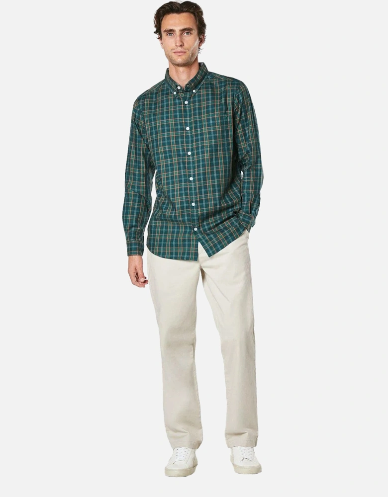 Mens Checked Long-Sleeved Shirt