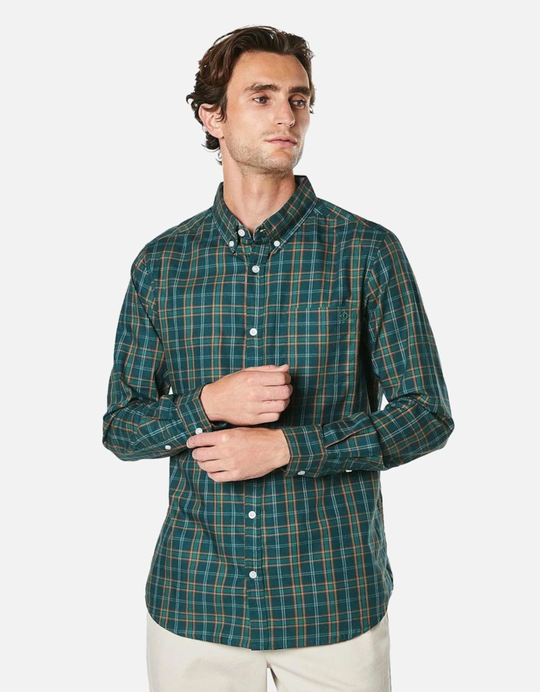 Mens Checked Long-Sleeved Shirt