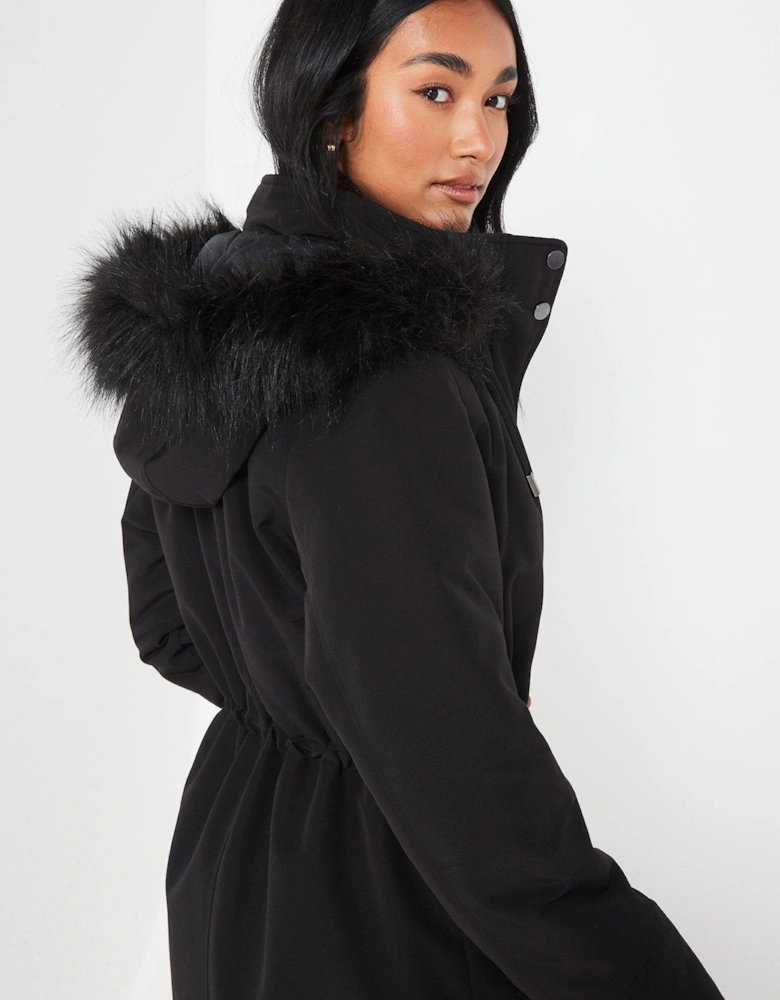 Ultimate Parka Hooded Coat - Black