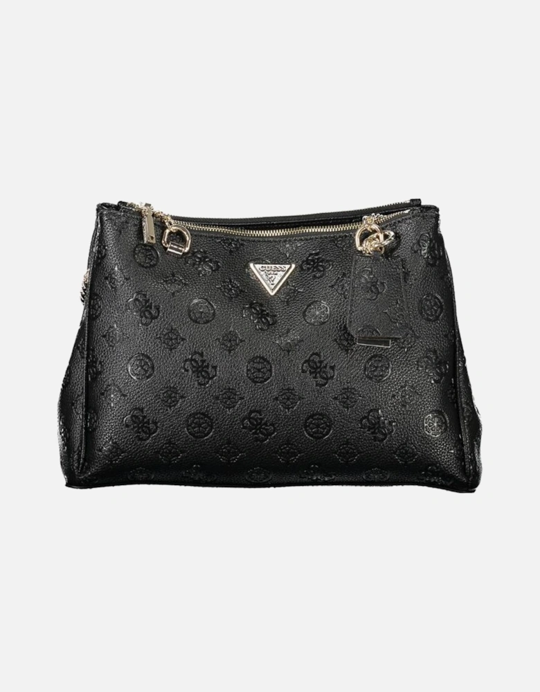 High-Top Leather Lace-Up Sneakers Women - Black Handbags