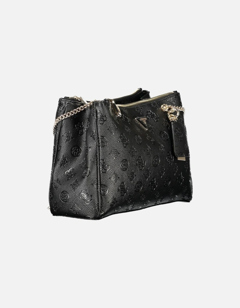 High-Top Leather Lace-Up Sneakers Women - Black Handbags