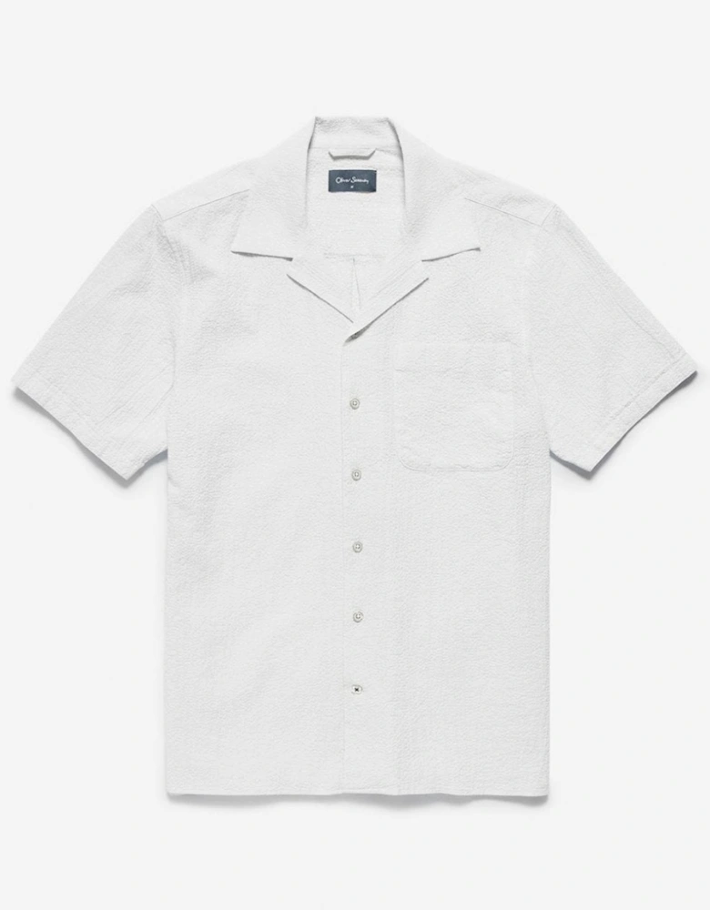 Ravenshead Mens Cotton Seersucker Short Sleeved Shirt