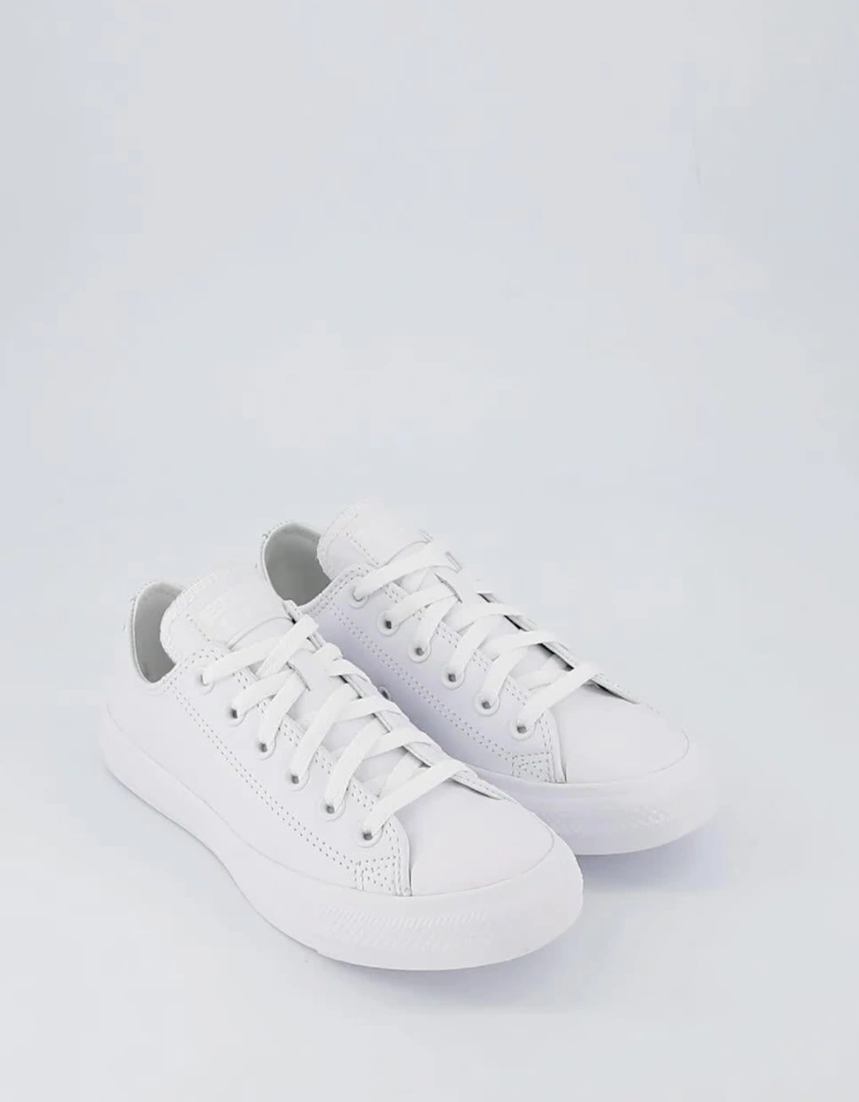 Leather Ox Trainers - White