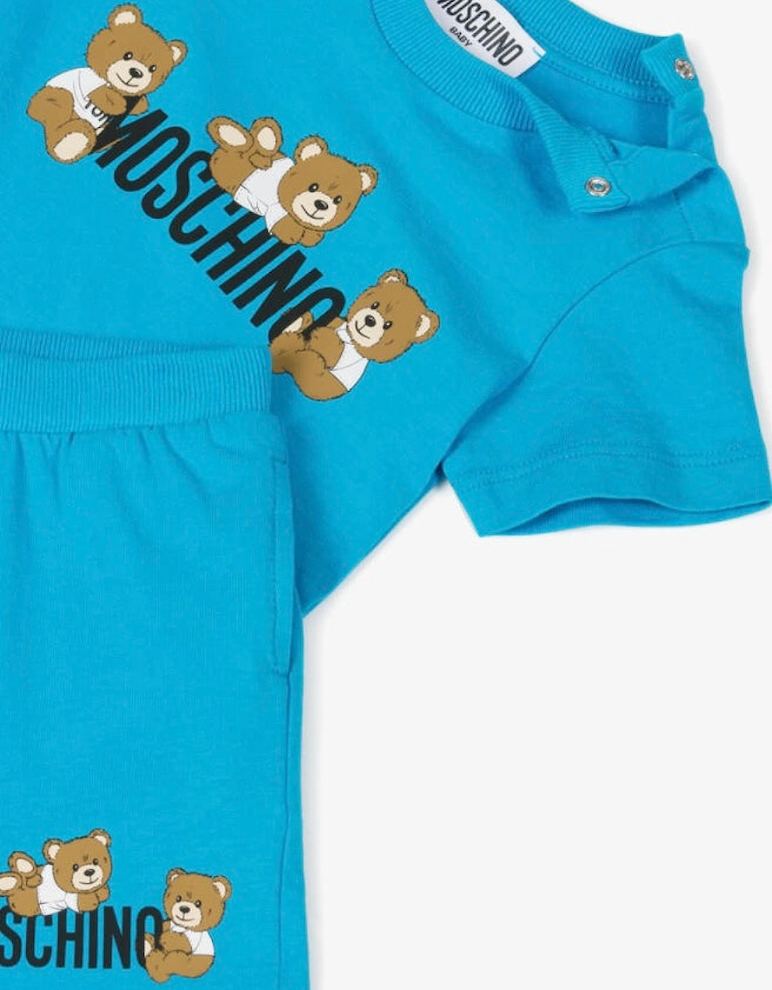 KIDS T SHIRT & SHORTS SET BLUE MZG00M