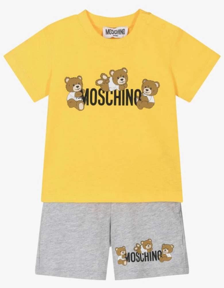 KIDS T SHIRT & SHORTS SET YELLOW MZG00M