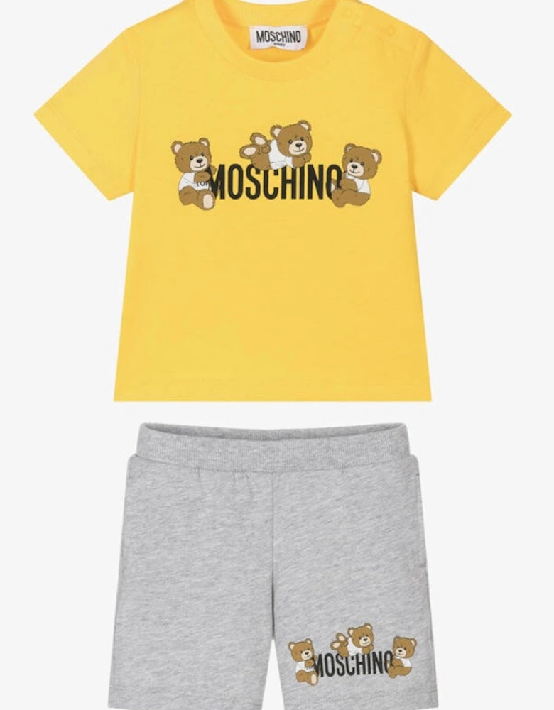 KIDS T SHIRT & SHORTS SET YELLOW MZG00M