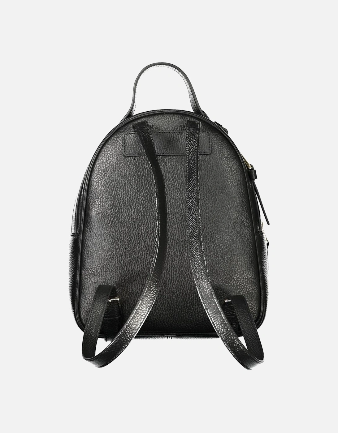 Chic Leather Backpack with Adjustable Straps Women - Black