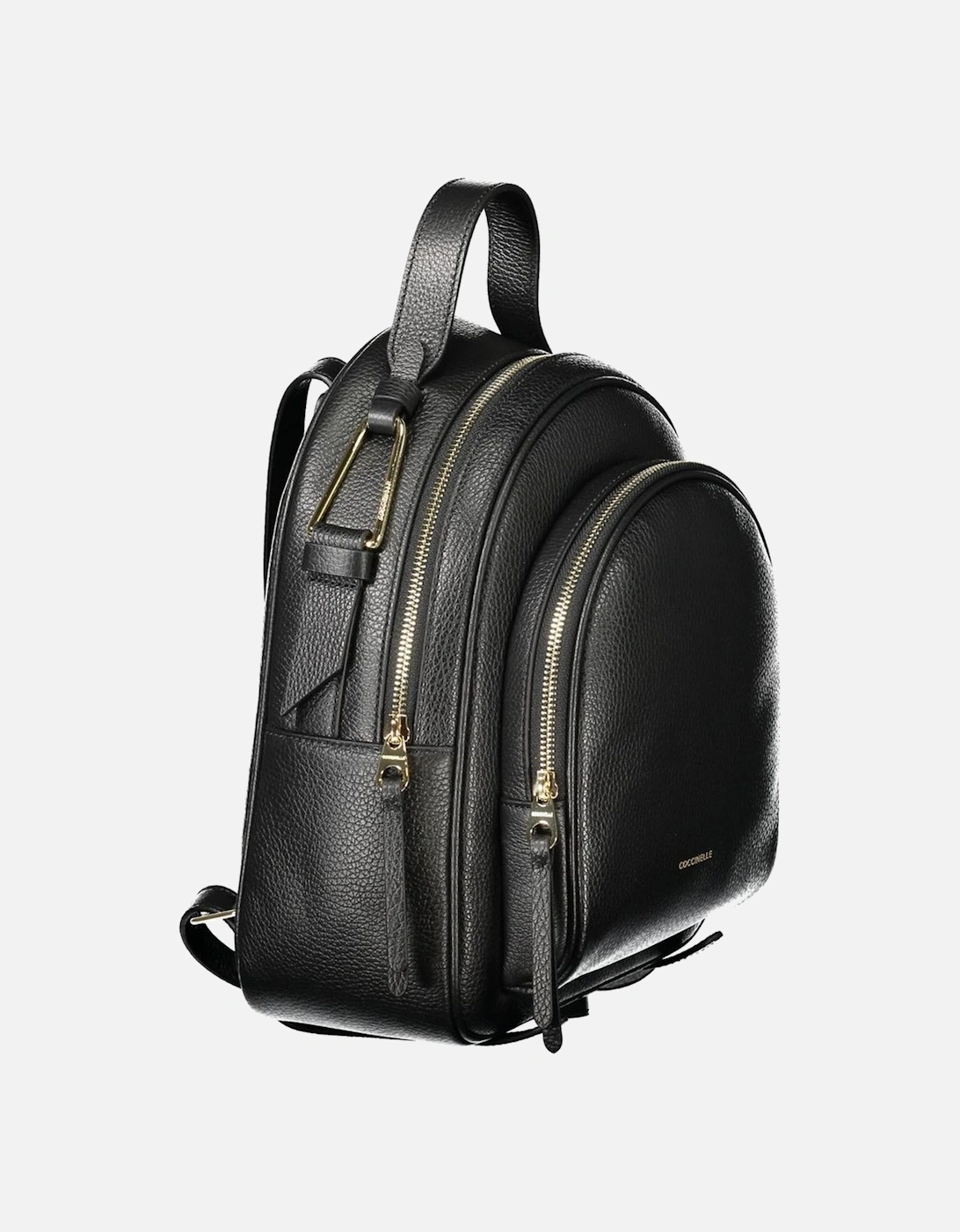 Chic Leather Backpack with Adjustable Straps Women - Black