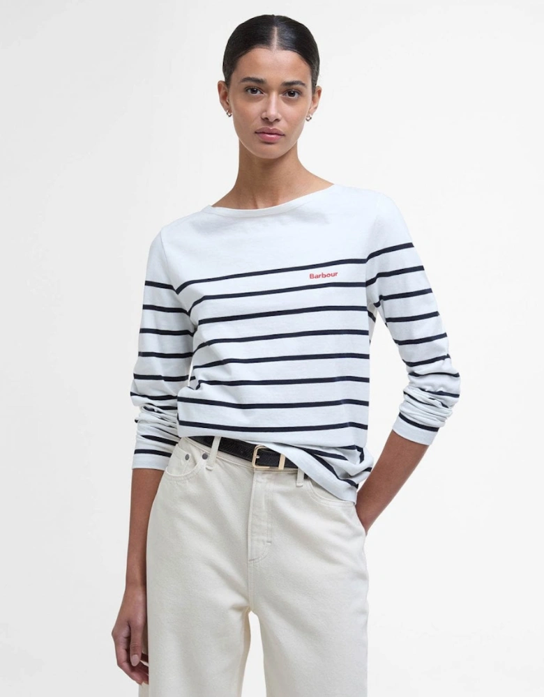 Bradley Womens Long Sleeve Striped Top