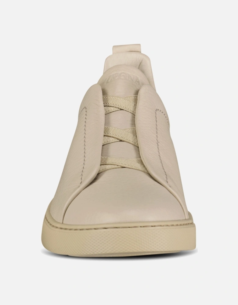 Triple Stitch Trainers Beige Deerskin