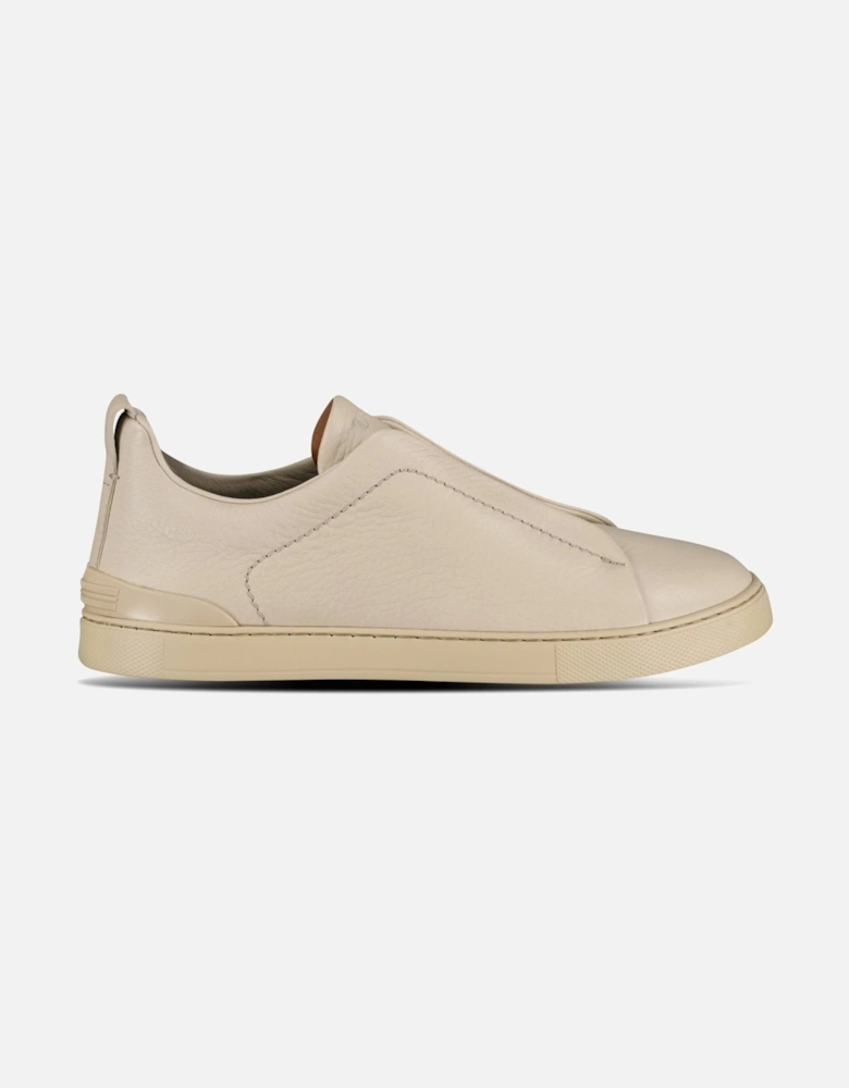 Triple Stitch Trainers Beige Deerskin