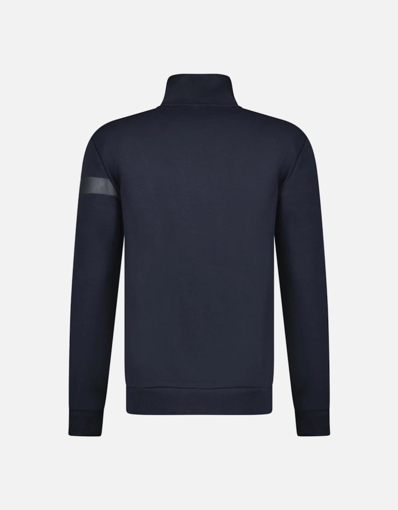 Funnel Neck Zip Up Sweatshirt Black