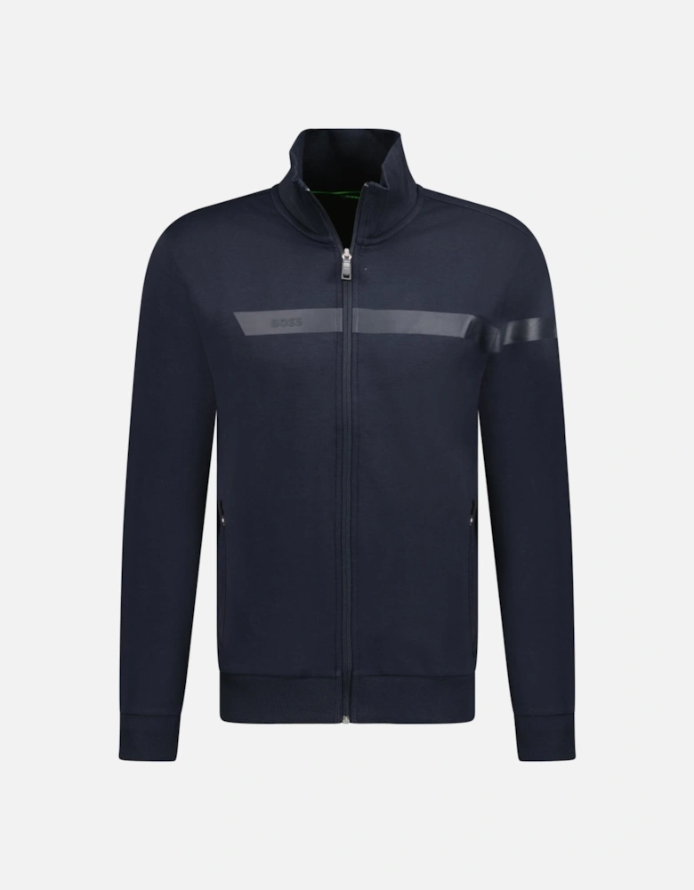 Funnel Neck Zip Up Sweatshirt Black