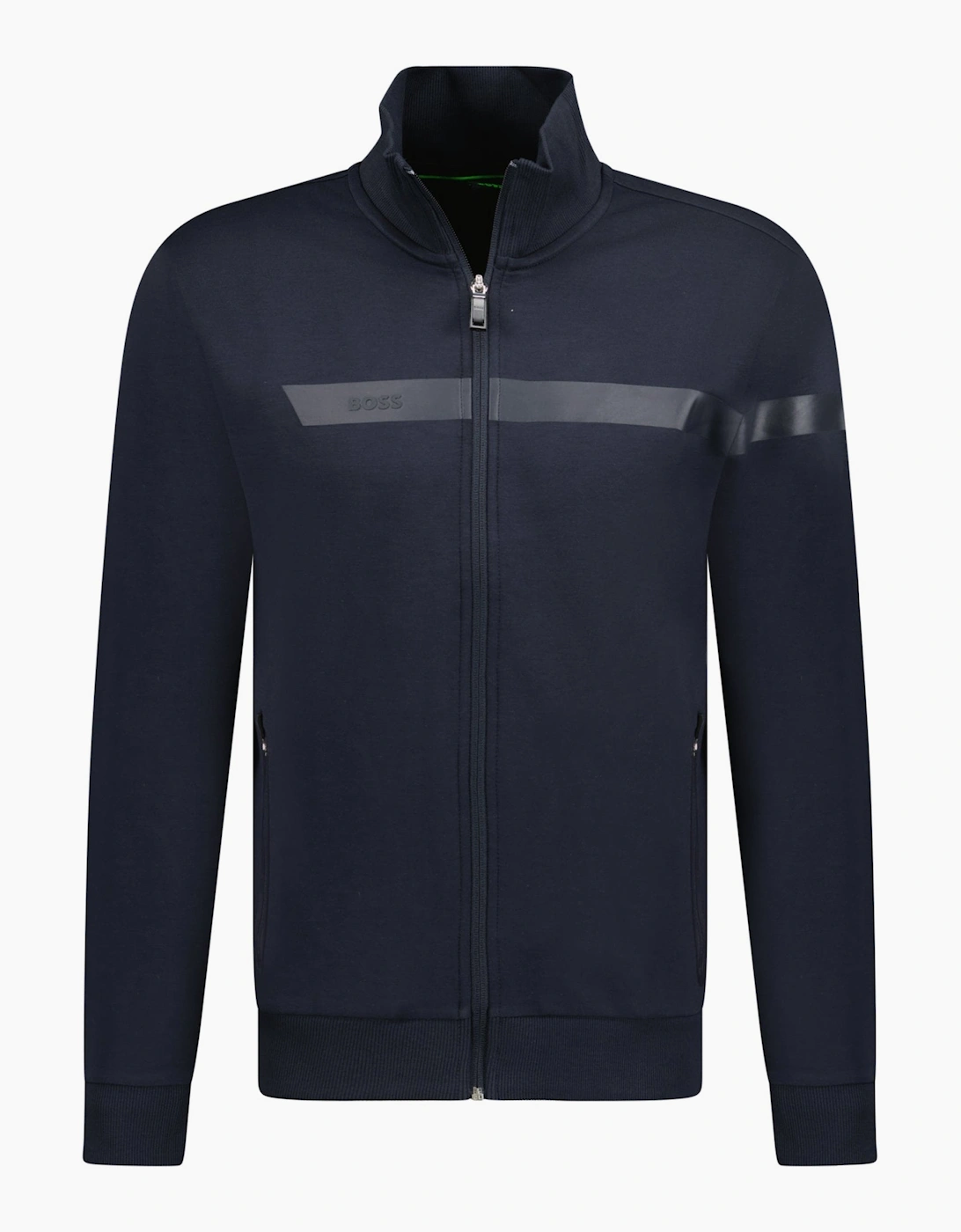 Hugo Boss Men's Black Funnel Neck Zip Up Sweatshirt  42 Xl