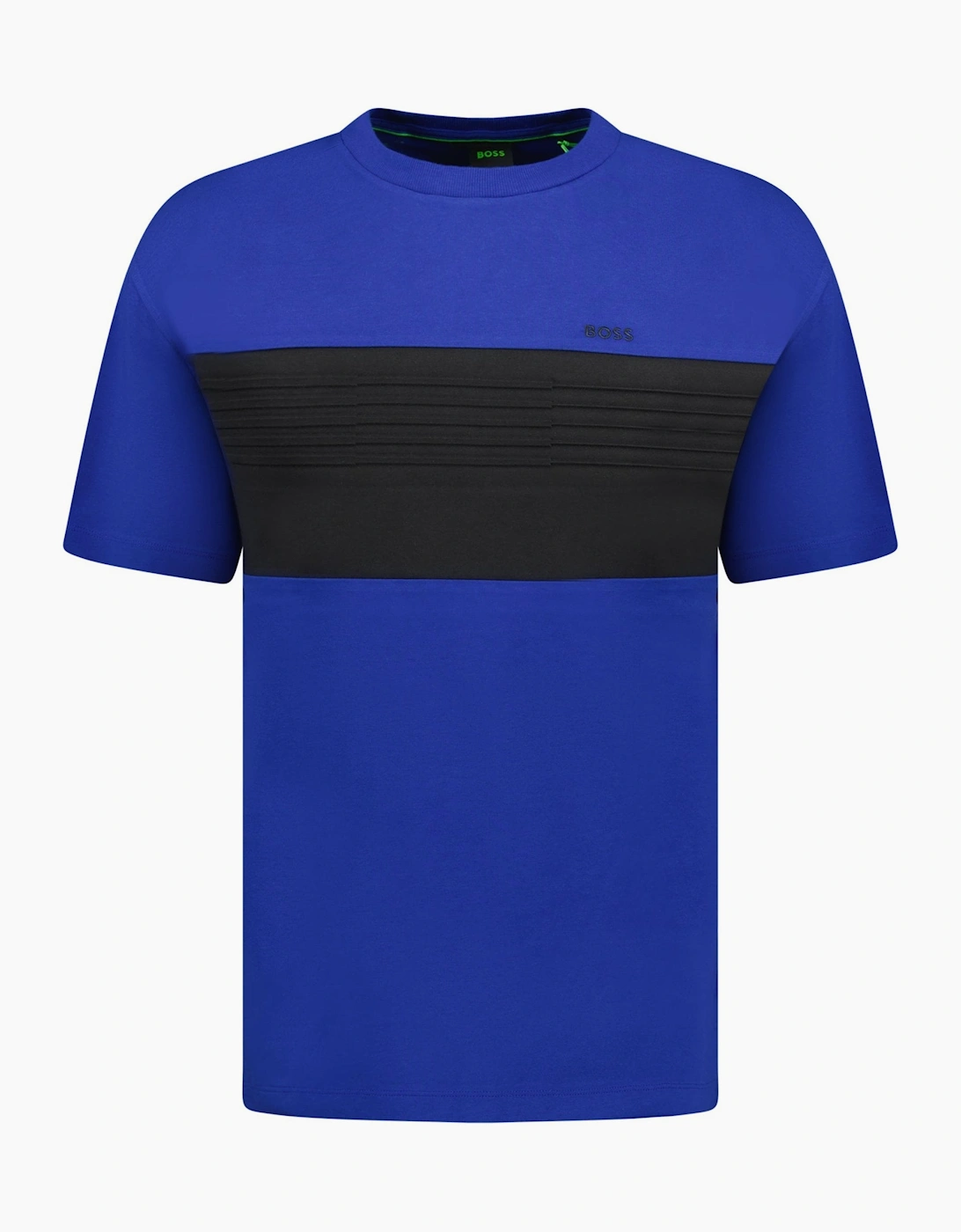 Boss Men's Hugo Boss Boss Logo Colour Block T-Shirt Blue & Black