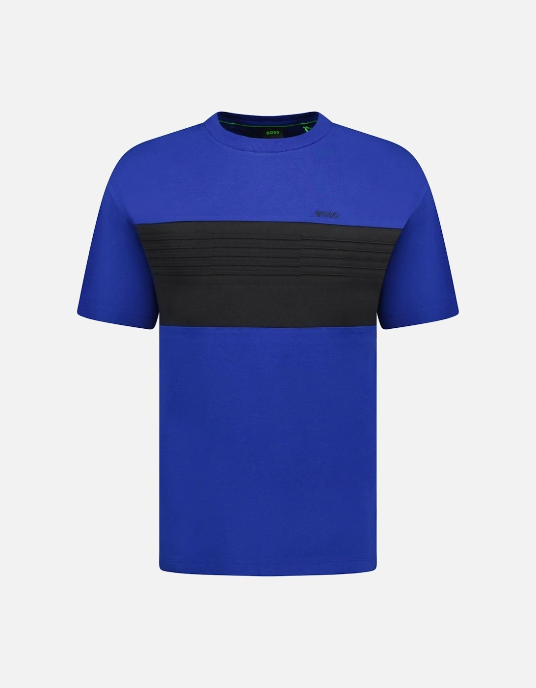 Boss Logo Colour Block T-Shirt Blue & Black, 3 of 2