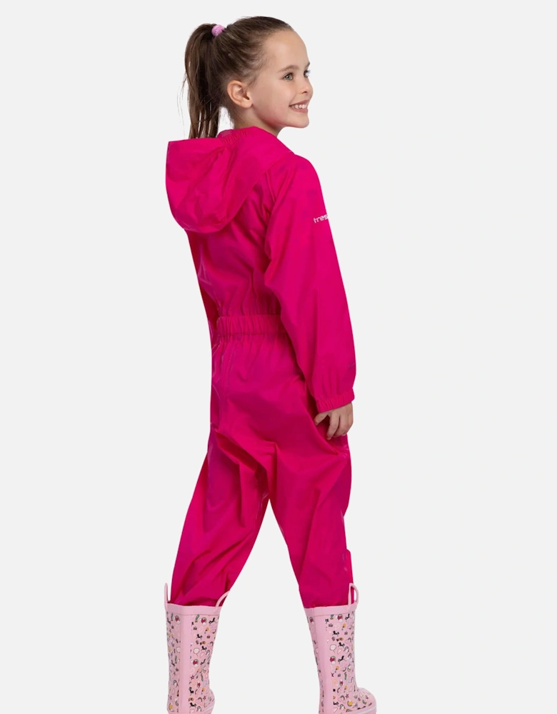 Childrens/Kids Button Waterproof Rain Suit