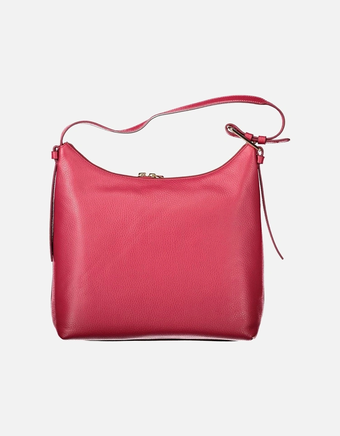 Adjustable Leather Shoulder Bag with Internal Pocket Women - Red