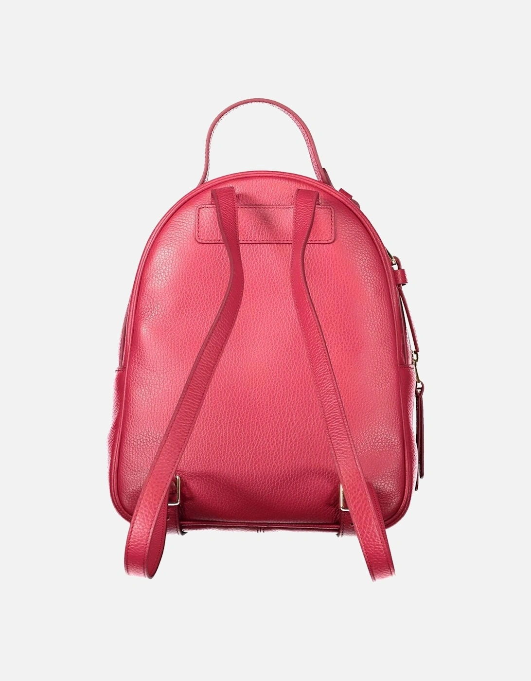 Bold Leather Backpack with Contrasting Details Women - Red