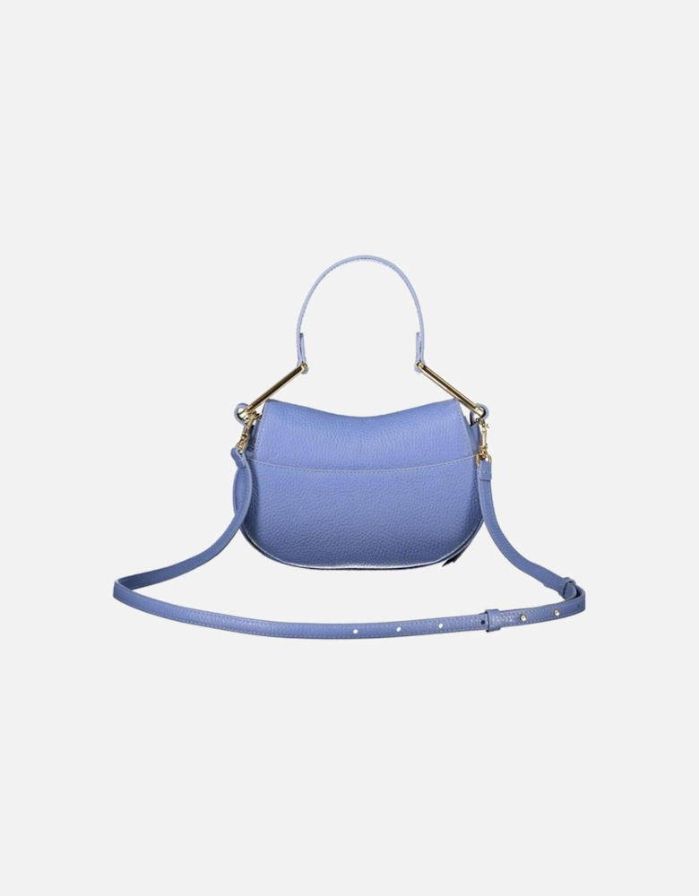 Light Blue Leather Women Handbag