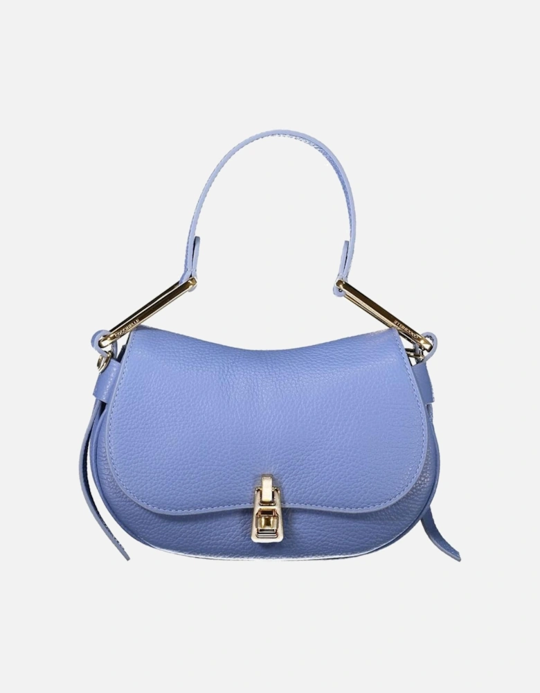 Light Blue Leather Women Handbag