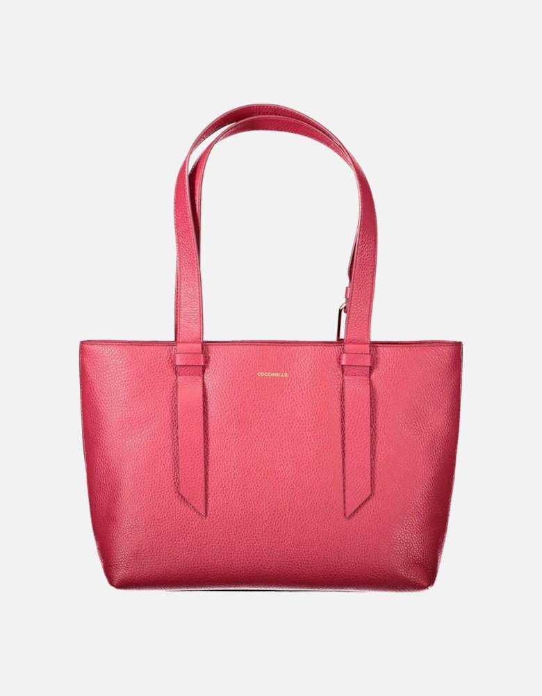 Red Leather Women Handbag