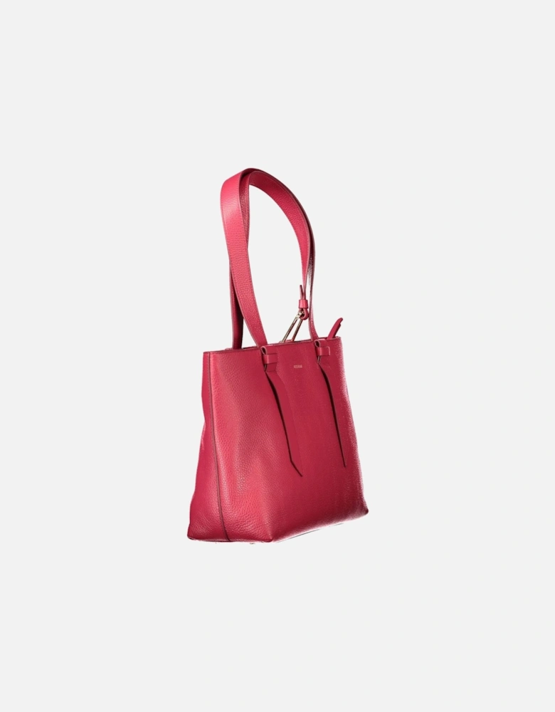 Red Leather Women Handbag