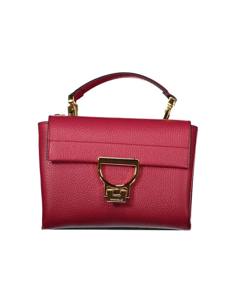 Red Leather Women Handbag