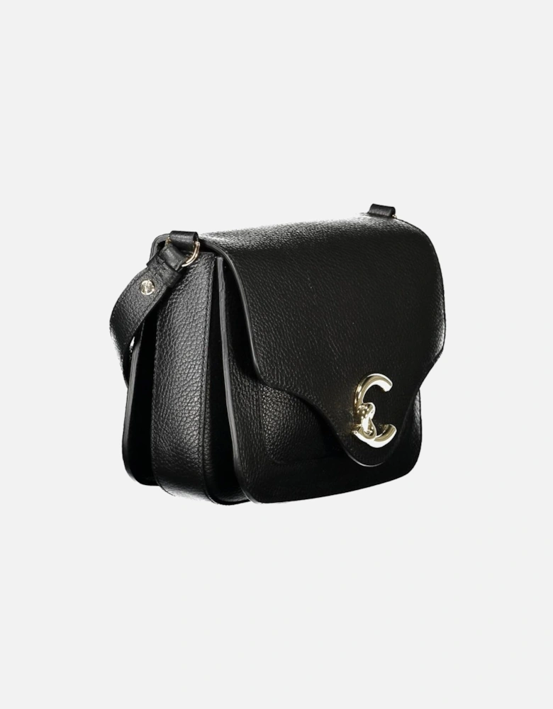 Sophisticated Leather Handbag with Adjustable Strap Women - Black