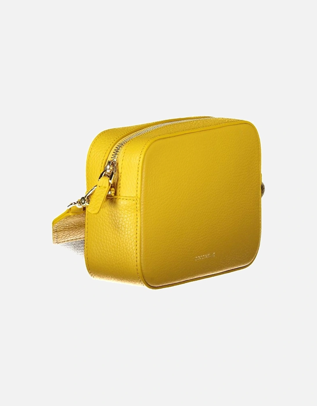 Radiant Leather Handbag with Detachable Strap Women - Yellow