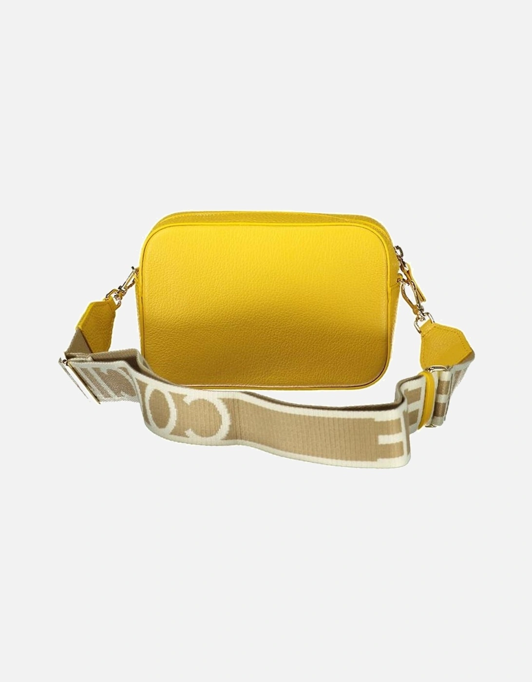 Radiant Leather Handbag with Detachable Strap Women - Yellow