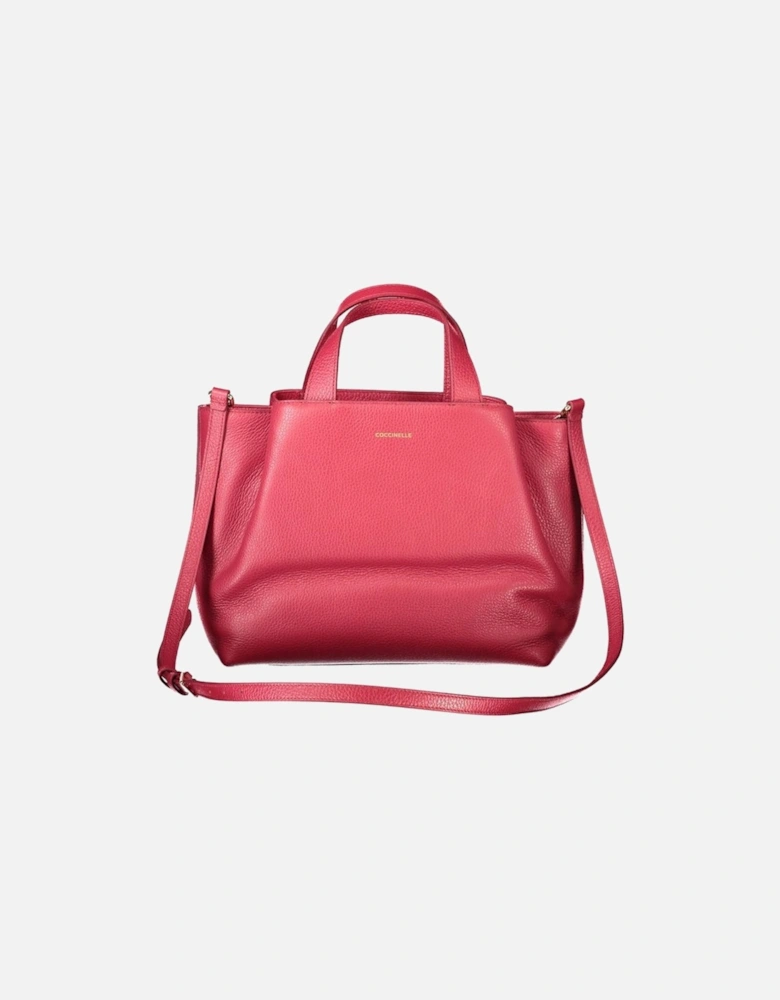 Timeless Leather Bag with Dual Handles Women - Red Handbags