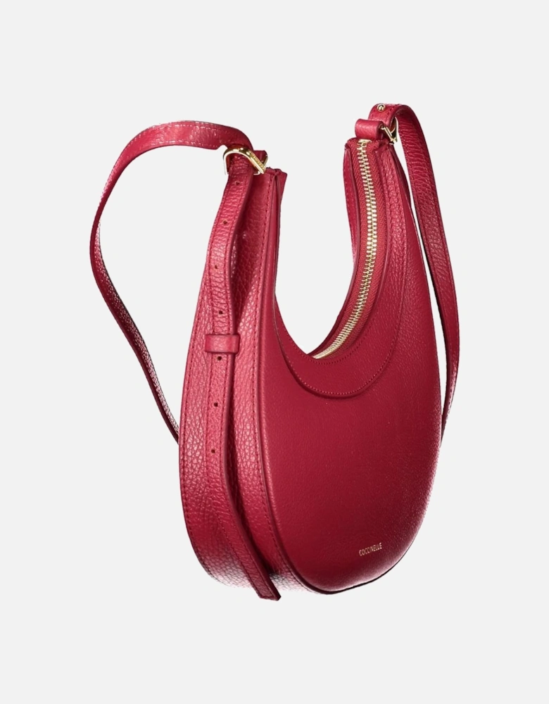 Luxurious Leather Whisper Bag with Adjustable Strap Women - Red