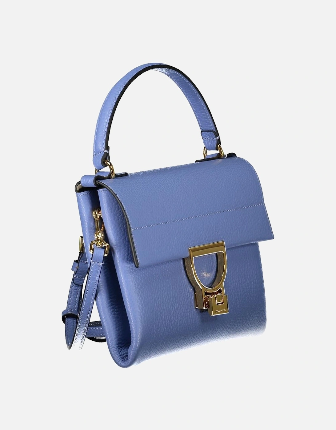 Light Blue Leather Women Handbag