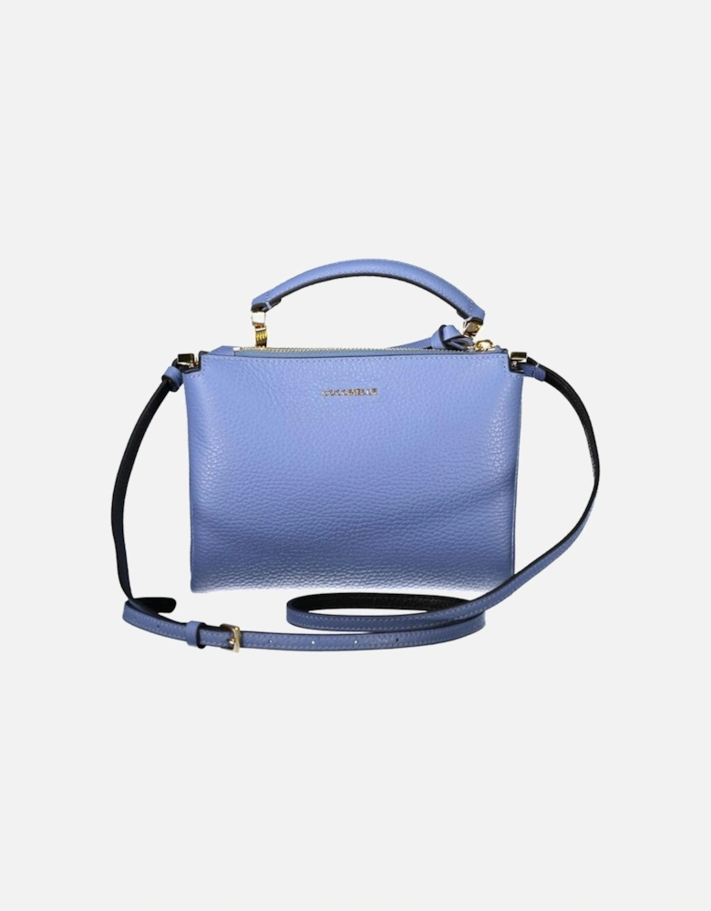 Light Blue Leather Women Handbag